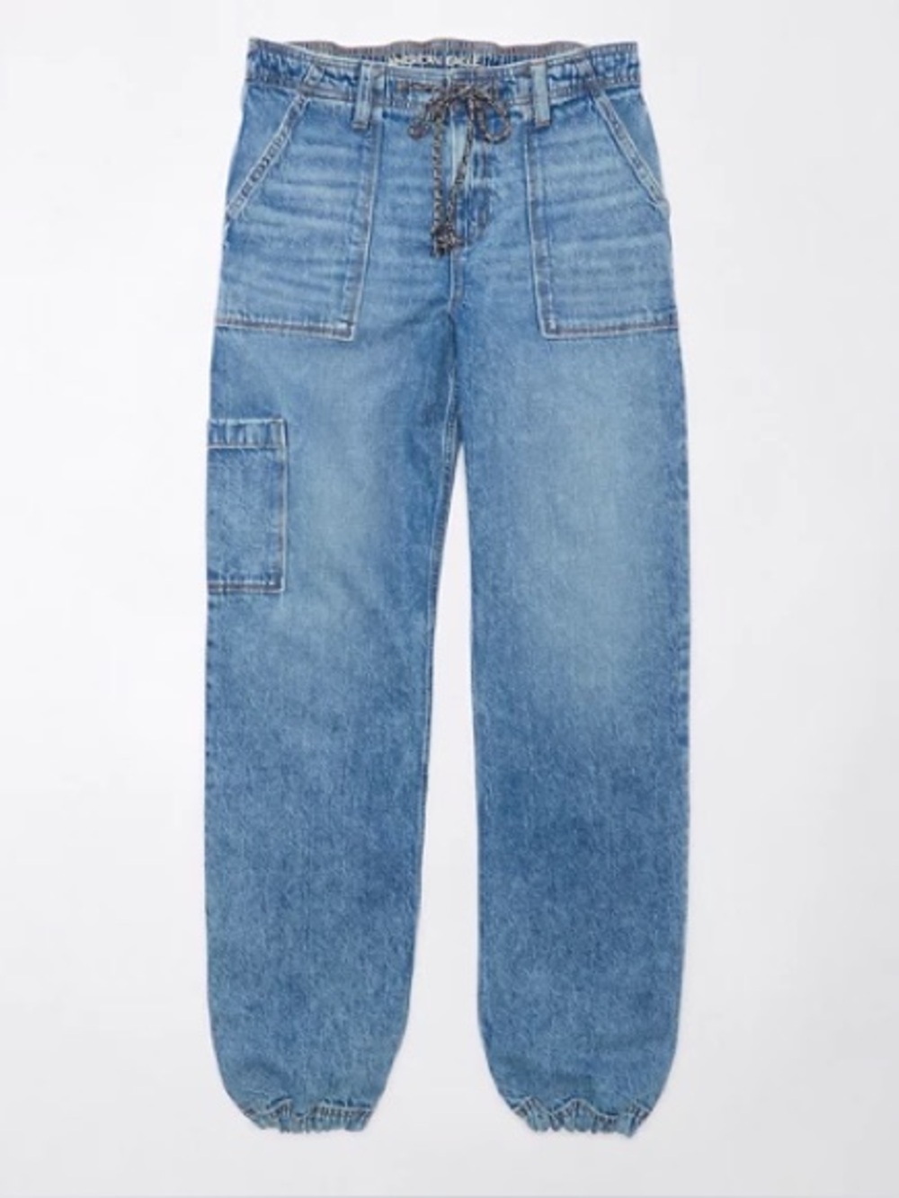 AE Dreamy Drape Stretch High-Waisted
Baggy Cargo Jogger Jean